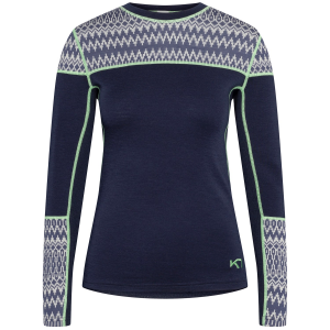 Image of Women's Kari Traa Sara Long-Sleeve Top 2025 in Blue size X-Small | Wool/Micron