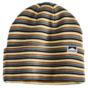 Image of Autumn Surplus Mix Stripe Beanie Hat 2025 in Khaki