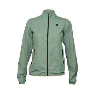 Image of Women's Fox Racing Fox Ranger Wind Jacket 2024 in Green size Medium | Polyester