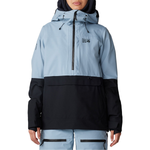 Image of Women's Mountain Hardwear Powder Maven(TM) Anorak Jacket 2025 Blue in Black size Medium | Nylon/Polyester