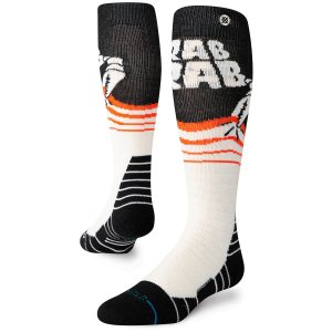 Image of Stance Crab Grab Mid Poly Snow Socks 2025 in Black size Medium | Nylon/Wool/Elastane