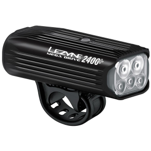 Image of Lezyne Mega Drive 2400+ Front Bike Light 2024 in Black | Aluminum/Rubber