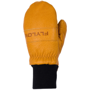 Image of Kid's Flylow Mighty Mittens 2025 in Yellow size X-Large | Leather/Polyester