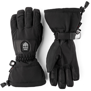 Image of Hestra Heater Gauntlet Gloves 2025 in Black size 7 | Spandex/Leather/Polyester