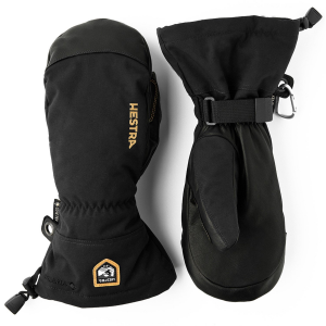 Image of Hestra Army Leather GORE-TEX Mittens 2025 in Black size 11 | Leather/Polyester