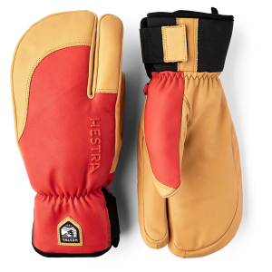 Image of Hestra Topo 3-Finger Gloves 2025 in Khaki size 10 | Polyester