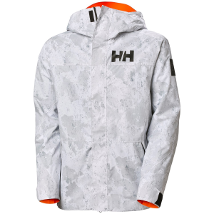 Image of Helly Hansen ULLR D Shell Graphic Jacket Men's 2025 in Gray size X-Small | Polyester