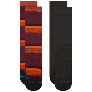 Image of Kid's Stance Nightride Snow Socks 2-Pack 2025 in Black size Large | Nylon/Polyester