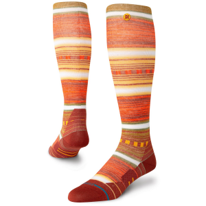 Image of Stance Windy Pine UL Wool Snow Socks 2025 in Orange size Medium | Nylon/Wool/Elastane