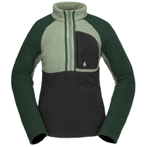 Image of Women's Volcom Demi Half-Zip Fleece 2025 in Green size Medium | Polyester