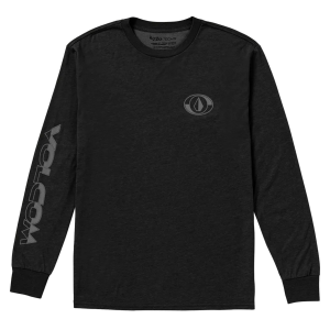 Image of Volcom Divided Tech Long-Sleeve T-Shirt 2024 in Black size Large | Cotton/Polyester