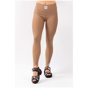 Image of Women's Eivy Pocket Rib Tights 2025 in Brown size Small | Elastane/Polyester