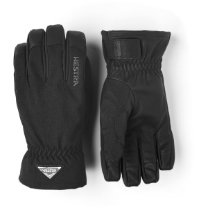 Image of Hestra Powder Short Gloves 2024 in Black size 7 | Leather/Polyester