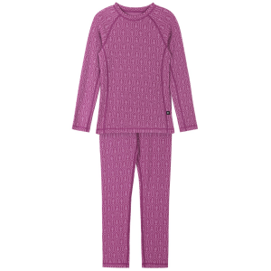 Image of Kid's Reima Taival Thermal Base Layer Set 2025 in Purple size 14 | Wool/Polyester