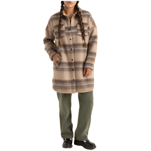 Image of Women's Roark Amberley Long Jacket 2024 in Khaki size Small | Acrylic/Wool/Polyester