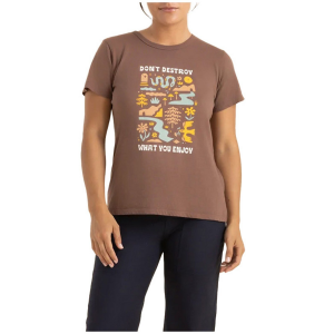 Image of Women's Roark Enjoy Everyday T-Shirt 2024 in Brown size X-Small | Cotton