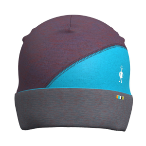 Image of Smartwool Thermal Colorblock Beanie Hat 2025 in Purple