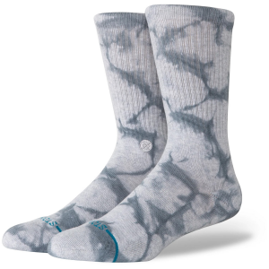 Image of Stance Icon Dye Crew Socks 2024 in Grey size Large | Nylon/Cotton/Elastane