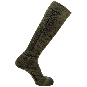 Image of Dissent IQ Comfort EVAC Socks 2025 in Green size Large | Spandex/Wool/Lycra