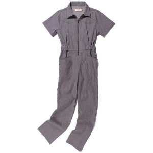 Image of Women's Deso Bodie Coverall 2024 Pant in Blue size X-Small | Spandex/Cotton/Denim