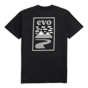 Image of evo Alpenglow T-Shirt Unisex 2024 in Black size Medium | Cotton