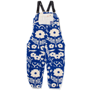 Image of Women's Spyder Society Fleece Overalls 2024 Pant in Blue size X-Small | Polyester