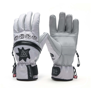 Image of DEATHGRIP GLOVE CO. Werewolf Gloves 2025 in Gray size X-Large | Nylon/Leather