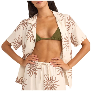 Image of Women's Rhythm Seafarer Short-Sleeve Shirt 2025 in Brown size Large