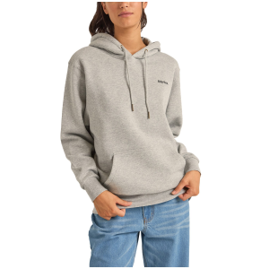 Image of Women's Rhythm Logo Boyfriend Fleece Hoodie 2025 in Gray size Small | Cotton
