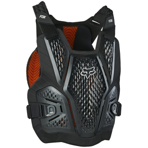 Image of Fox Racing Raceframe Impact Soft Back CE D3O Chest Guard 2025 in Black size Small/Medium | Nylon/Polyester