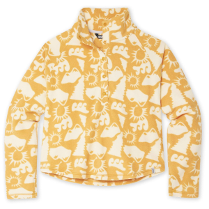 Image of Women's Stio Turpin Fleece Snap Pullover 2025 in Yellow size Large | Polyester