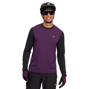 Image of evo Lookout Long-Sleeve Bike Jersey 2025 in Purple size 2X-Large | Spandex/Polyester