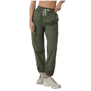 Image of Women's Vuori Birch Joggers 2025 Pant in Green size Large | Nylon/Cotton/Elastane