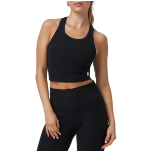 Image of Women's Vuori Elevation Racerback Tank Top 2025 in Black size Small | Elastane/Polyester
