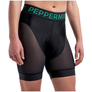 Image of Women's Peppermint Cycling Co. Liner Shorts 2025 in Black size Small | Nylon/Elastane