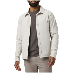Image of Vuori Beldon Shirt Knit Twill Jacket Men's 2025 in White size Medium | Polyester