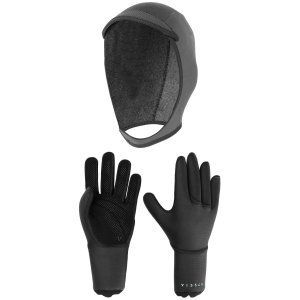 Image of Vissla 3mm 7 Seas Wetsuit Hood - Small Package (S) + L Gloves in Black size S/L | Neoprene