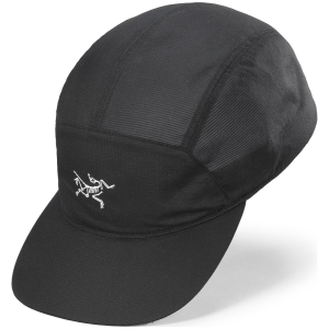 Image of Arc'teryx Aerios 5 Panel Cap 2025 in Black size Small/Medium | Nylon