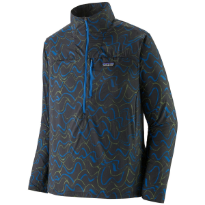 Image of Patagonia Houdini Stash 1/2 Zip Pullover Jacket Mens 2025 in Green size Medium | Polyester