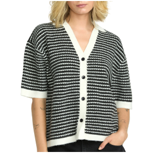 Volcom Women's Volcom Saltie Stones Cardi 2025 in Black size Large | Acrylic/Wool/Elastane - $34.10 at evo
