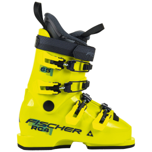 Kid's Fischer RC4 65 JR Ski BootsKids' 2026 in Yellow size 22.5 | Aluminum