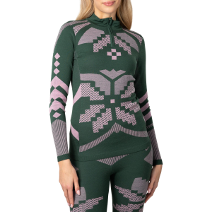 Women's Kari Traa Faith Half-Zip Top 2026 in Pink size X-Large | Wool