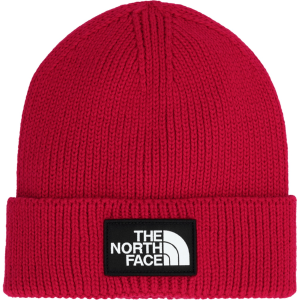 The North Face Logo Box Cuffed Beanie Hat 2026 in White | Elastane/Polyester