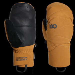 Outdoor Research Stormbound GORE-TEX Down Mittens 2026 in Brown size X-Large | Leather/Polyester