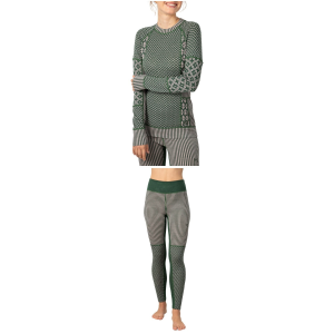 Women's Kari Traa Smekker Long-Sleeve Top 2026 - Small Black Package (S) + L Bottoms in Green size S/L | Wool/Micron