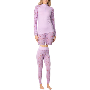 Women's Kari Traa Katie Half-Zip Top 2026 - Small Purple Package (S) + S Bottoms Size Short Sleeve size S/S | Wool/Polyester
