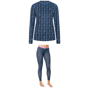 Women's Kari Traa Fryd Long-Sleeve Top 2026 - Large Gray Package (L) + L Bottoms in Blue size L/L | Polyester
