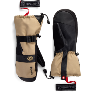 686 GORE-TEX SMARTY 3-in-1 Gauntlet Mittens 2026 in Khaki size X-Large | Wool