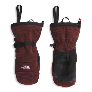 The North Face Corduroy Montana Ski Mittens 2026 in Brown size Large | Cotton/Leather/Polyester
