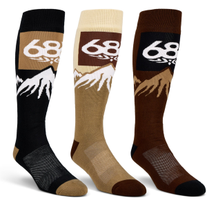 686 Snow Caps 3-Pack Socks 2026 size Small/Medium | Nylon/Spandex/Acrylic